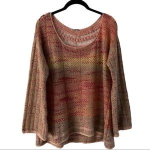Free People Knit Long Sleeve Mohair Blend Sweater Womens Medium